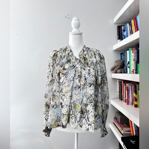 IRO Kleok Blouse Silk Blend Large (40) - Picture 2 of 15